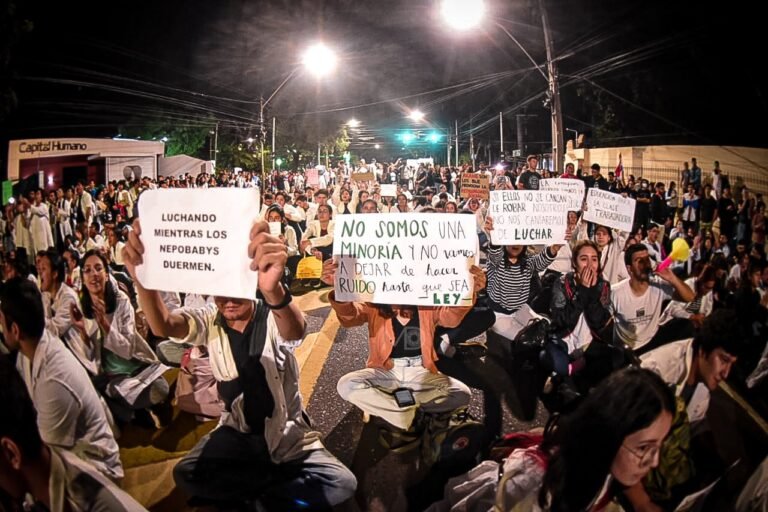 Multitudinaria marcha estudiantil reflejó el descontento contra la ley Hambre Cero