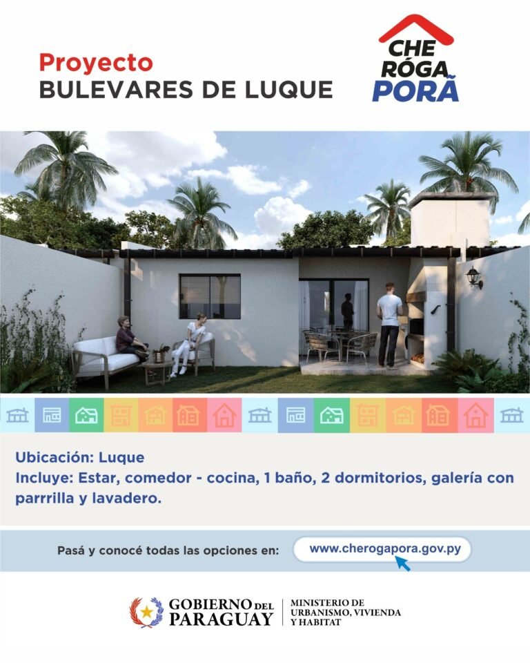Un nuevo proyecto se suma al Programa Che Róga Porã para hacer posible el sueño de la casa propia