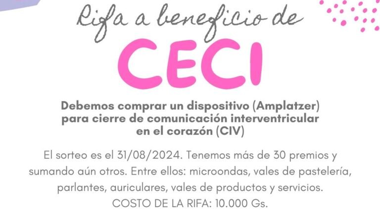 Venta de rifas para ayudar a costear tratamiento médico vital de una niña de 10 años