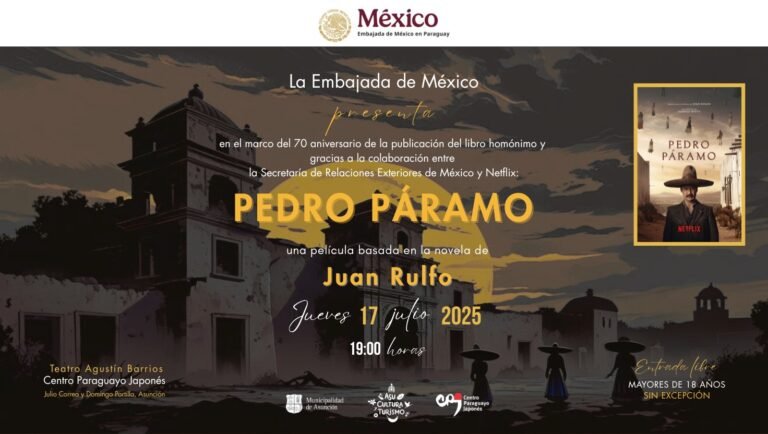 México y Paraguay: celebran los 70 años de Pedro Páramo con una proyección gratuita en el CPJ