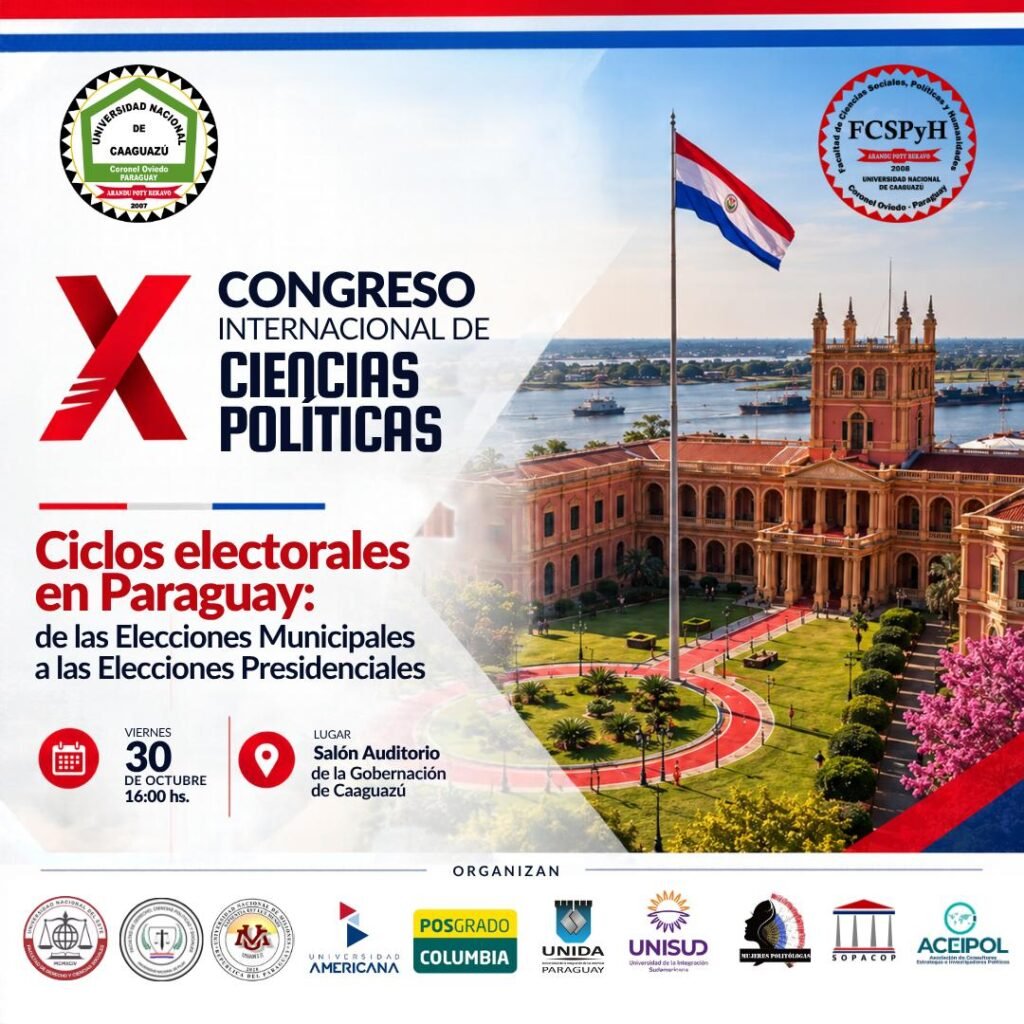 Congreso Internacional de Ciencias Políticas reunirá a académicos y legisladores en Coronel Oviedo